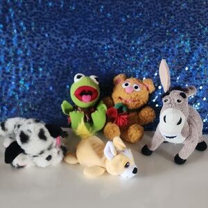 5 Cute, Colorful Plush Toy Set.